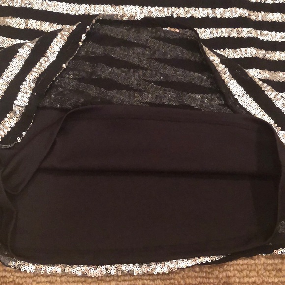 Junior Girls dressy black silver sequins dress JXS - Picture 3 of 4